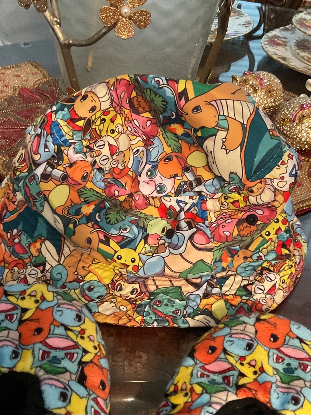 Pokemon Multicolor Kids Hat and Slipper Set